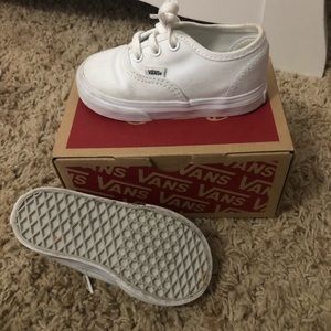 White toddler Vans